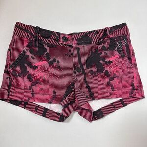 Fox Racing Shorts Womens Haste Stripe Bright Rose Edgy Streetwear Punk Skater 0